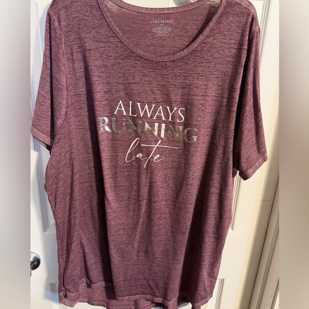 Lane Bryant Women's Maroon Graphic Tee